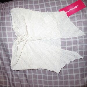 Shein Icon White Textured tube top